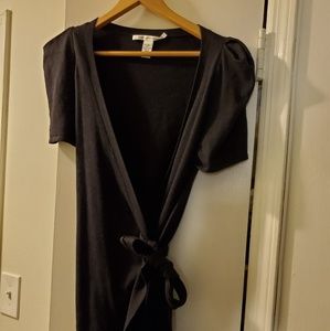 Wool and silk wrap dress